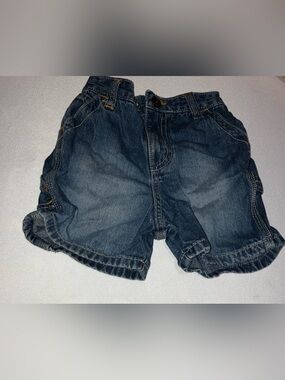 OshKosh B'gosh Blue Denim Adjustable Waist Shorts 24 Months